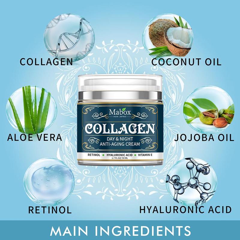 Collagen moisturizing face cream for anti-aging and wrinkle care.