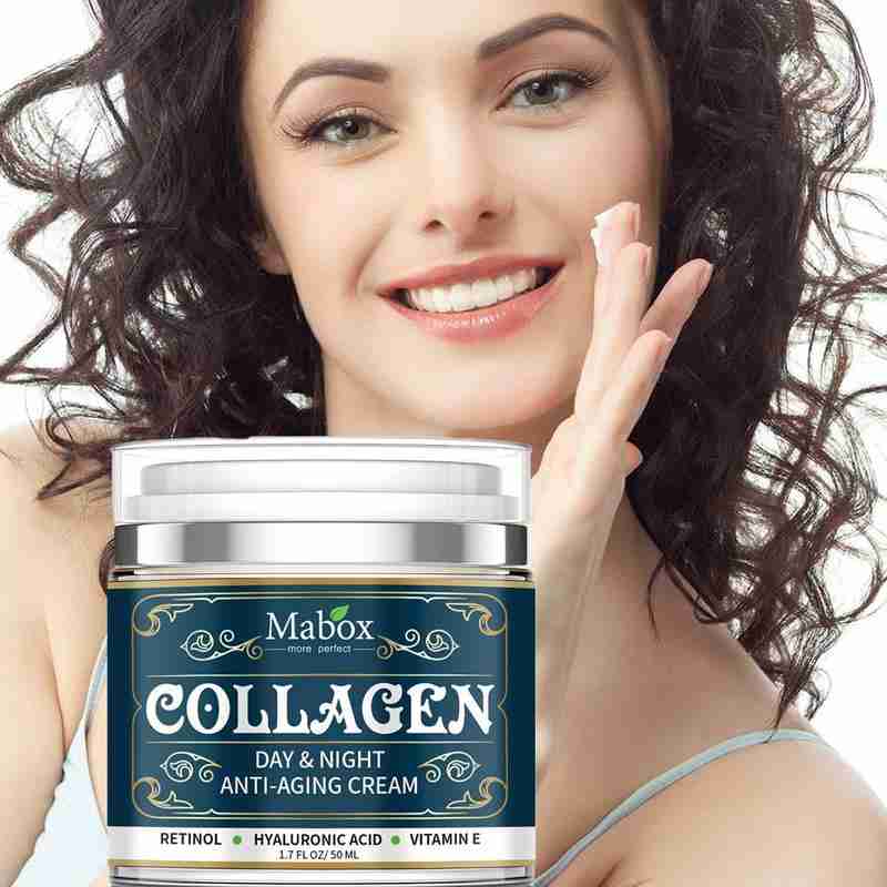 Collagen moisturizing face cream for anti-aging and wrinkle care.