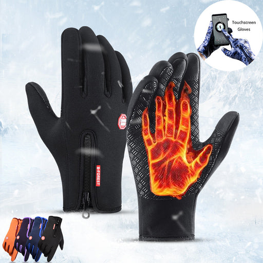 Winter Touchscreen Motorcycle Gloves – Waterproof & Fleece Lined