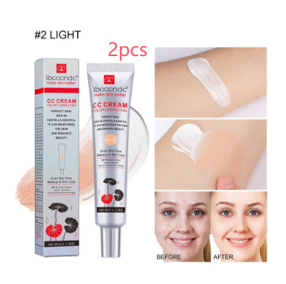 Moisturizing CC cream for long-lasting, waterproof makeup and skin protection.