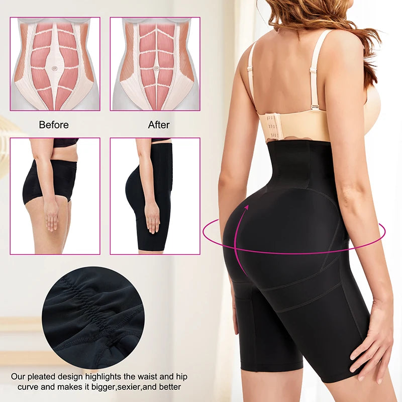 Women Body Shaper Panty Girdle Compression Adjustable Hooks High Waist Tummy Control Butt Lifter Panties Shapewear
