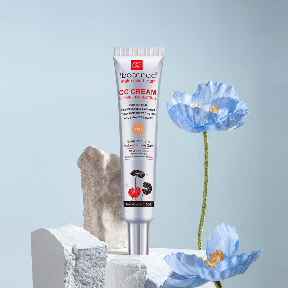 Moisturizing CC cream for long-lasting, waterproof makeup and skin protection.