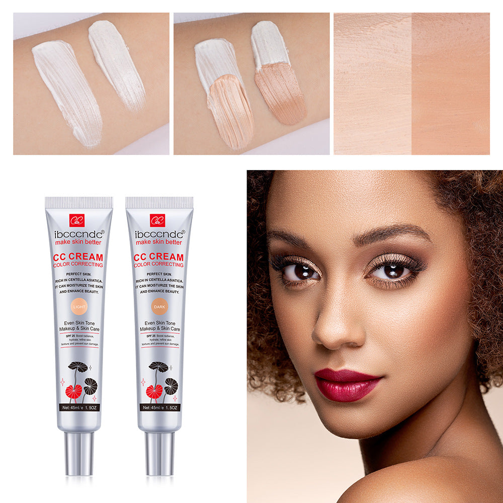 Moisturizing CC cream for long-lasting, waterproof makeup and skin protection.