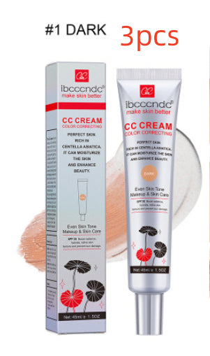 Moisturizing CC cream for long-lasting, waterproof makeup and skin protection.